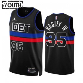 Dres Detroit Pistons Marvin Bagley III 35 Jordan 2022-23 Statement Edition Crno Swingman - Dječji